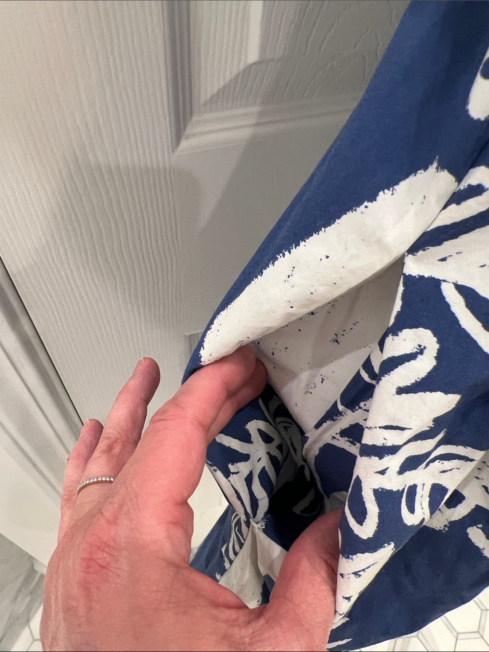 WHIT Blue and White Matisse-like Print Dress - Picture 7 of 10
